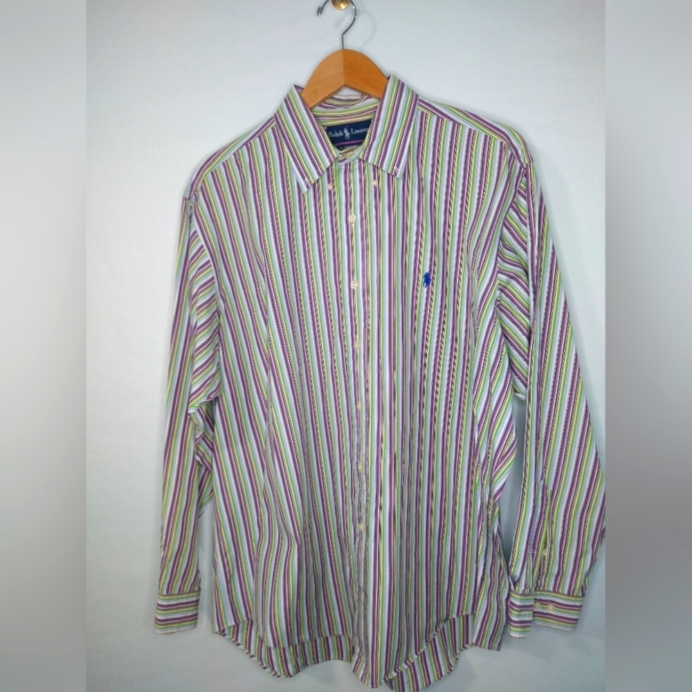Ralph Lauren Multicolor Striped Classic Fit  Casual Button Down Shirt